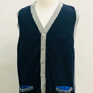 Boss Hugo Boss Vest 16-M Boys Navy Gray Blue
